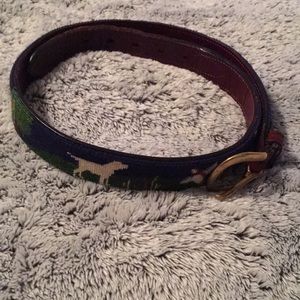 Needlepoint and Leather belt